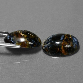 Pietersite naturale multicolore da  ct, taglio ovale, opaco