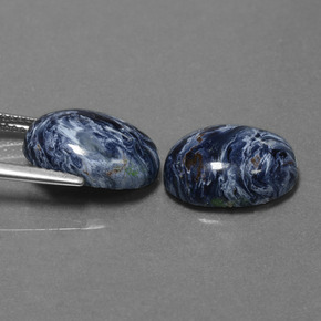 Pietersite naturale multicolore da 9,79 ct, taglio ovale, opaco