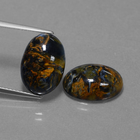 Pietersite naturale multicolore da 9,26 ct, taglio ovale, opaco