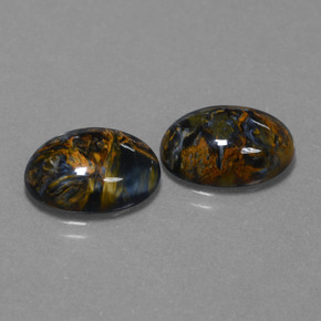 Pietersite naturale multicolore da 9,26 ct, taglio ovale, opaco