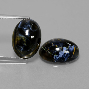 Pietersite naturale multicolore da 11,20 ct, taglio ovale, opaco