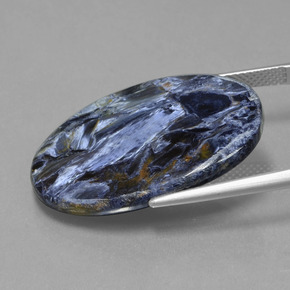 Pietersite naturale multicolore da 17,56 ct, taglio ovale, opaco