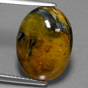 Pietersite naturale multicolore da 5,93 ct, taglio ovale, opaco