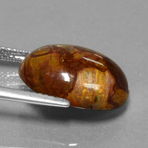 Pietersite Multicolore naturale da 8.30 ct, Taglio ovale, Opaco