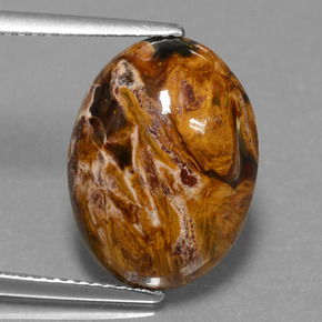 Pietersite Multicolore naturale da 6.54 ct, Taglio ovale, Opaco