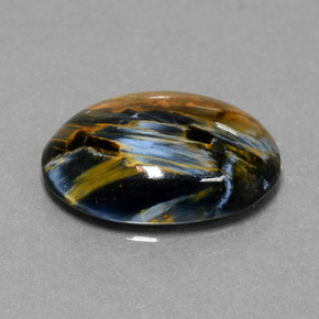 Pietersite naturale multicolore da 6,41 ct, taglio ovale, opaco