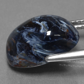 Pietersite naturale multicolore da 5,89 ct, taglio ovale, opaco