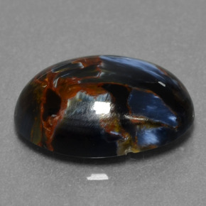 Pietersite naturale multicolore da 4,81 ct, taglio ovale, opaco