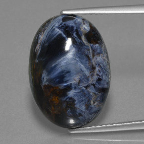 Pietersite naturale multicolore da 10,63 ct, taglio ovale, opaco