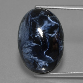 Pietersite naturale multicolore da 15,74 ct, taglio ovale, opaco