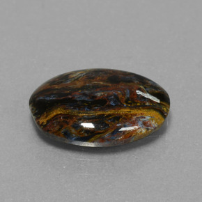 Pietersite naturale multicolore da 3,16 ct, taglio ovale, opaco