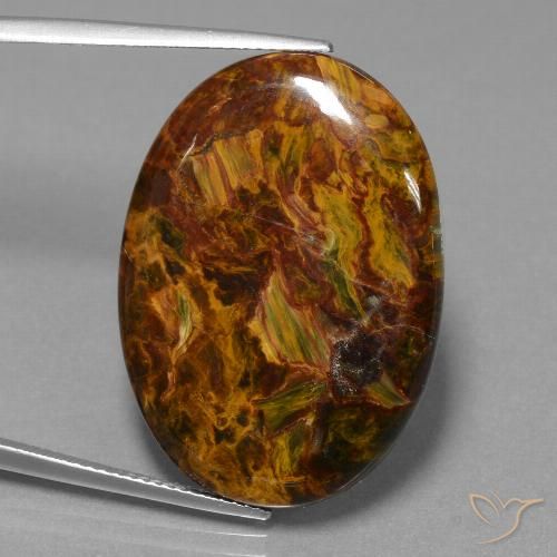 22.71ct Naturale Multicolore Pietersite, Ovale, Opaco