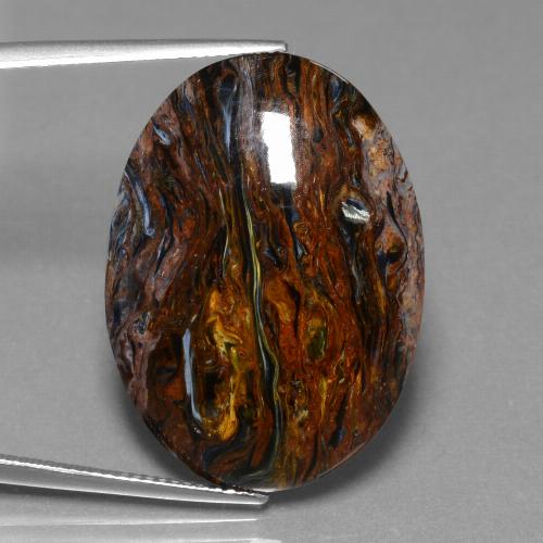 Pietersite Multicolore naturale da 24.57 ct, Taglio ovale, Opaco