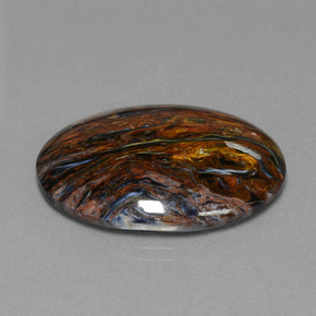 Pietersite Multicolore naturale da 24.57 ct, Taglio ovale, Opaco