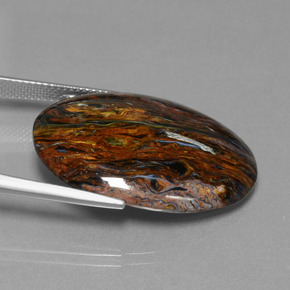 Pietersite Multicolore naturale da 24.57 ct, Taglio ovale, Opaco