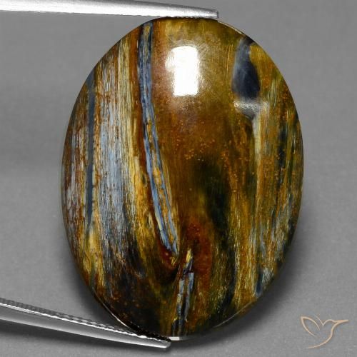 20.70ct Naturale Multicolore Pietersite, Ovale, Opaco
