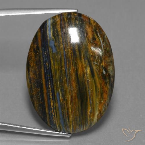 24.13ct Naturale Multicolore Pietersite, Ovale, Opaco
