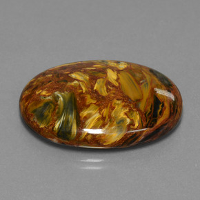 Pietersite naturale multicolore da 29,67 ct, taglio ovale, opaco