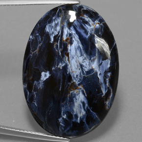 Pietersite naturale multicolore da 27,49 ct, taglio ovale, opaco