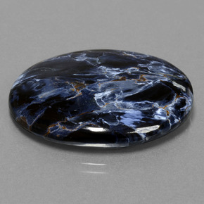 Pietersite naturale multicolore da 27,49 ct, taglio ovale, opaco