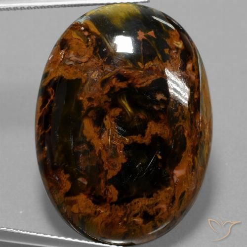 36.52ct Naturale Multicolore Pietersite, Ovale, Opaco