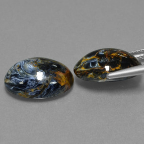 Pietersite naturale multicolore da 10,63 ct, taglio ovale, opaco