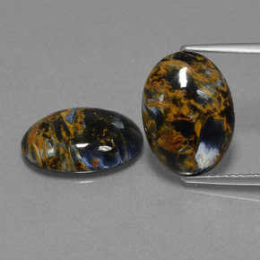 Pietersite naturale multicolore da  ct, taglio ovale, opaco