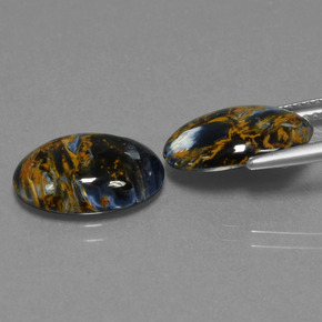 Pietersite naturale multicolore da  ct, taglio ovale, opaco