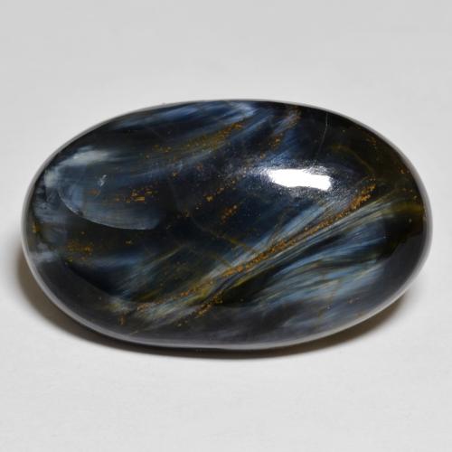 Pietersite naturale multicolore da 19,36 ct, taglio ovale, opaco