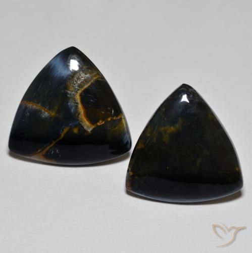 12.28ctw Naturale Multicolore Pietersite, Taglio trillion, Opaco