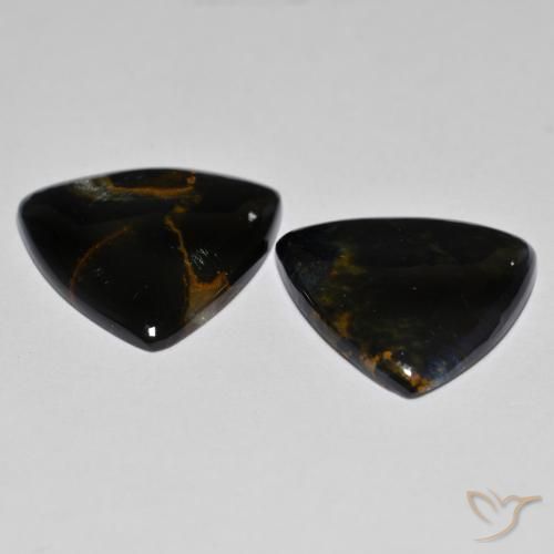Gemme di Pietersite Multicolore naturale da 12.28 ct, Taglio trillion, Opaco