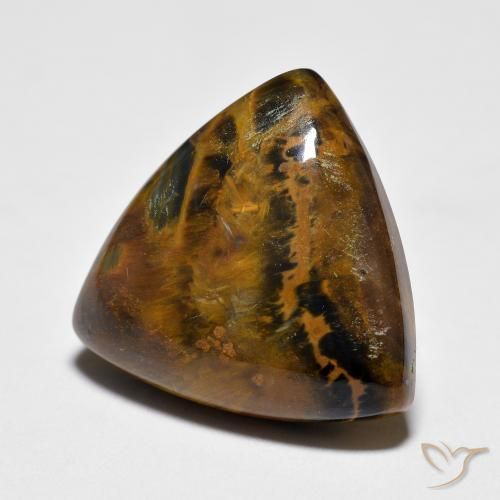 Pietersite Multicolore naturale da 8.68 ct, Taglio trillion, Opaco