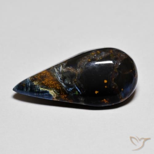 5.22ct Naturale Multicolore Pietersite, Forma a pera, Opaco