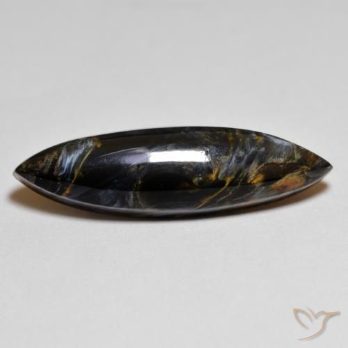 6.82ct Naturale Multicolore Pietersite, Taglio marquise, Opaco