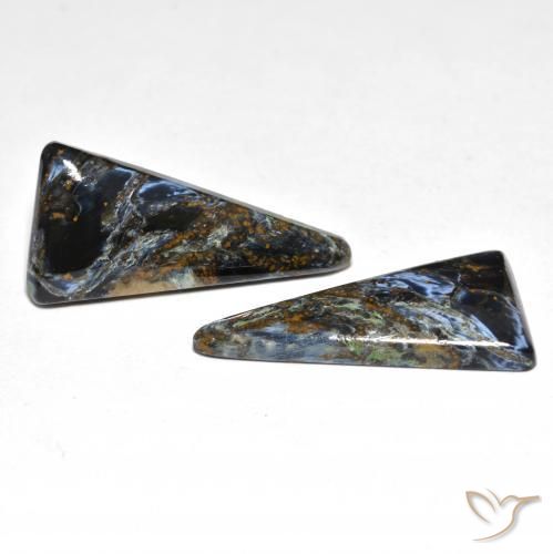 Gemme di Pietersite Multicolore naturale da 14.46 ct, Taglio trillion, Opaco