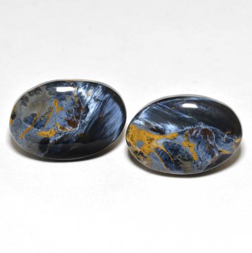 Pietersite naturale multicolore da 12,73 ct, taglio ovale, opaco