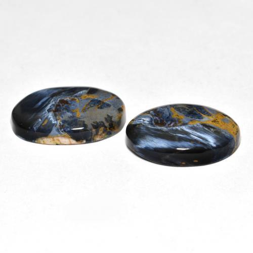 Pietersite naturale multicolore da 12,73 ct, taglio ovale, opaco