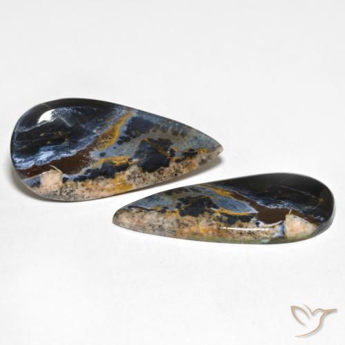 Gemme di Pietersite Multicolore naturale da 25.47 ct, Forma a pera, Opaco