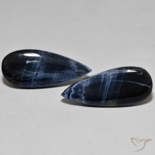 14.98ctw Naturale Multicolore Pietersite, Forma a pera, Opaco