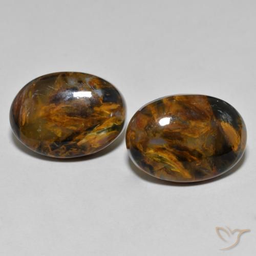 20.08ctw Naturale Multicolore Pietersite, Ovale, Opaco