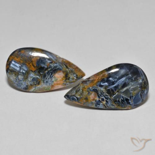 Gemme di Pietersite Multicolore naturale da 13.64 ct, Forma a pera, Opaco