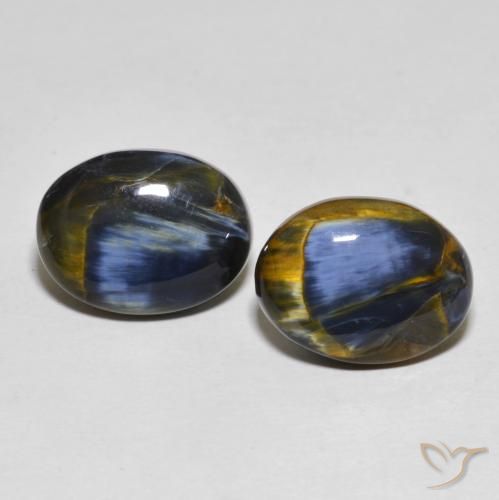 10.15ctw Naturale Multicolore Pietersite, Ovale, Opaco