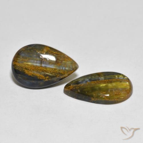 Gemme di Pietersite Multicolore naturale da 10.97 ct, Forma a pera, Opaco