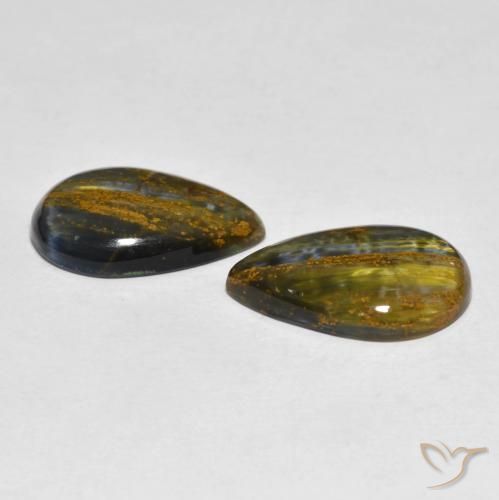 Gemme di Pietersite Multicolore naturale da 10.97 ct, Forma a pera, Opaco