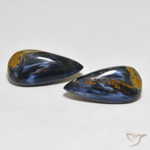 10.94ctw Naturale Multicolore Pietersite, Forma a pera, Opaco