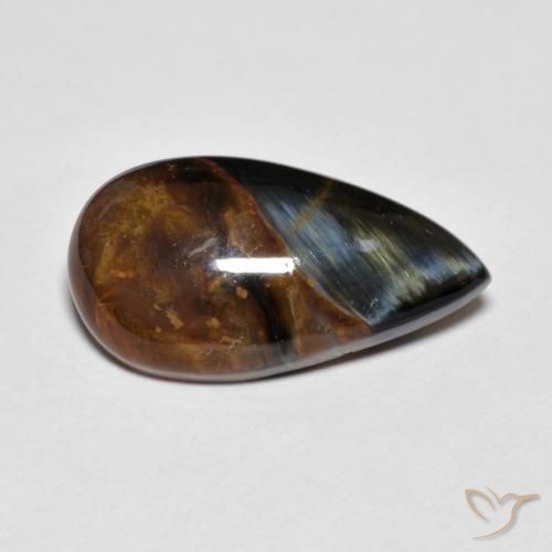 Pietersite Multicolore naturale da 5.13 ct, Forma a pera, Opaco