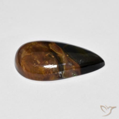 Pietersite Multicolore naturale da 5.13 ct, Forma a pera, Opaco