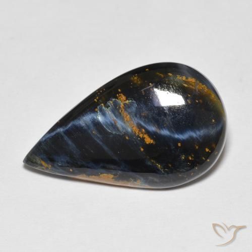 5.93ct Naturale Multicolore Pietersite, Forma a pera, Opaco