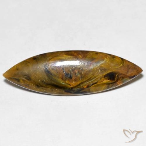 6.06ct Naturale Multicolore Pietersite, Taglio marquise, Opaco