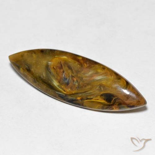 Pietersite Multicolore naturale da 6.06 ct, Taglio marquise, Opaco